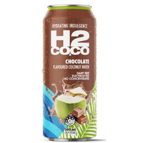 H2 COCO PURE COCONUT & CHOCOLATE WATER 500ML CAN 1X12