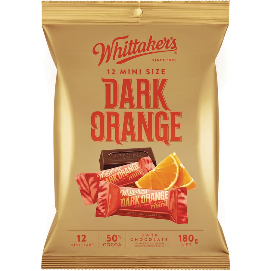 WHITTAKER'S MINI SLAB DARK ORANGE SHAREPACK 180G