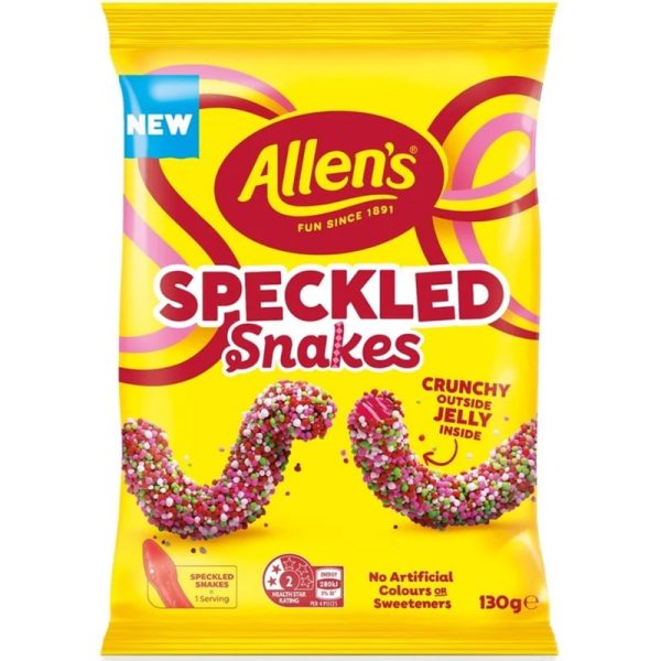 ALLEN'S SPECKLES SNAKES PEG BAG 130G 1X10