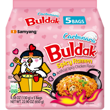 SAMYANG BULDAK CARBONARA HOT SPICY RAMEN CHICKEN NOODLES 5PACK 130G 5PKTS X 8 BAGS