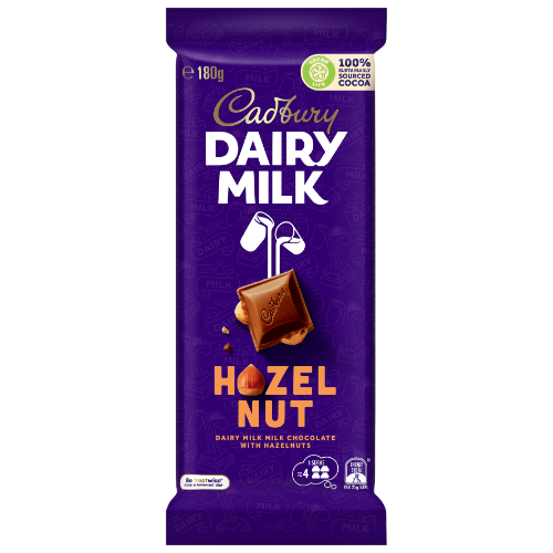 CADBURY BLOCK HAZELNUT 180G 1X13