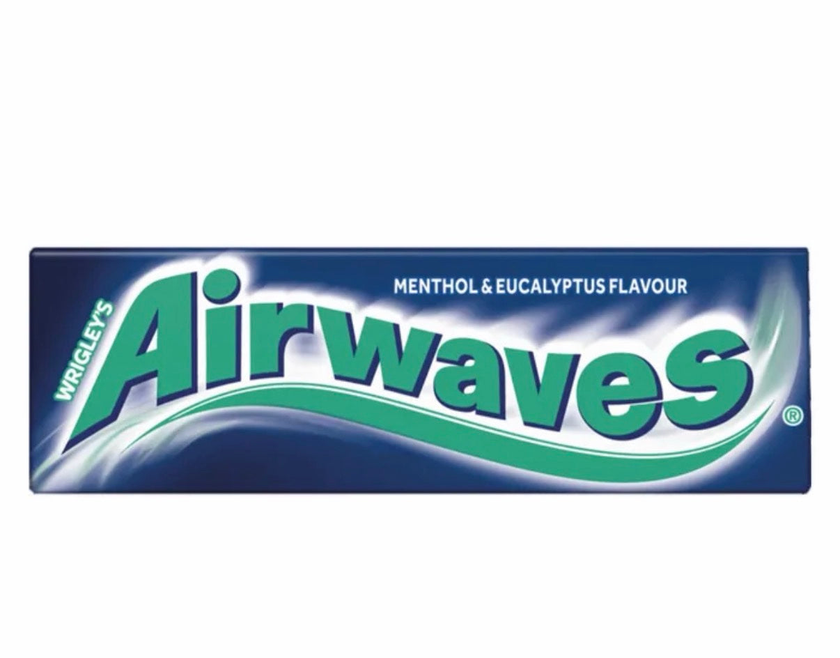 WRIGLEY'S AIRWAVES MENTHOL & EUCALYPTUS SUGAR FREE CHEWING GUM 14G 1X30