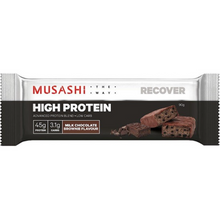 MUSASHI PROTEIN BAR HIGH PRO MILK CHOCOLATE BROWNIE 90G 1X12