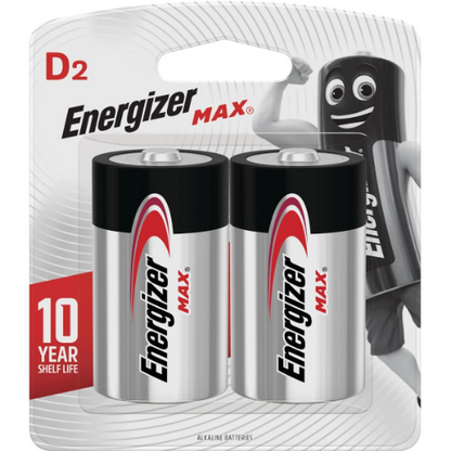 ENERGIZER BATTERIES D 2 PACK 1X6