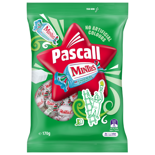 PASCALL FAMILY BAGS MINTIES 170G 1X16