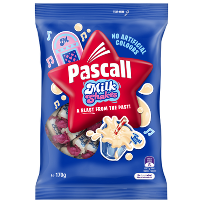 PASCALL FAMILY BAGS MILK SHAKES 170G 1X16