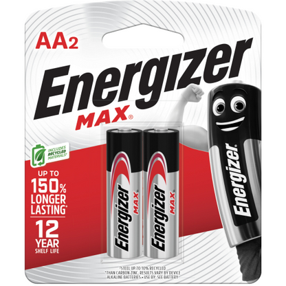 ENERGIZER BATTERIES MAX AA 2 PACK 1X12