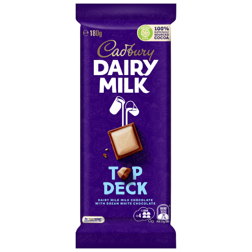 CADBURY BLOCK TOPDECK 180G 1X15