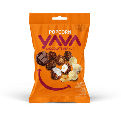 YAVA PEANUT POPCORN 60G 1X12