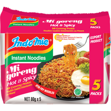 INDOME NOODLES HOT & SPICY 85GMS X5PKTS X 8 BAGS
