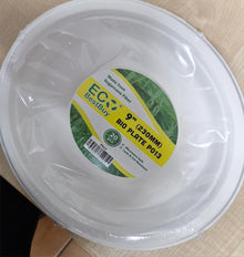 BIO BAGASSE PLASTIC PLATE 9# (230MM) 1X20S