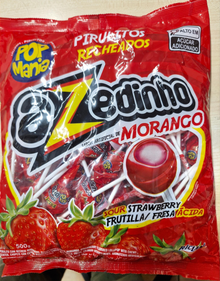 LOLLIPOP POP MANIA AZEDINHA SOUR STRAWBERRY 9G 1X500G
