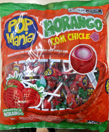 LOLLIPOP POP MANIA STRAWBERRY 9G 1X500G