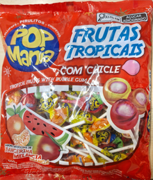 LOLLIPOP POP MANIA TROPICAL FRUITS 9G 1X500G