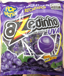 LOLLIPOP POP MANIA AZEDINHA SOUR GRAPE 9G 1X500G