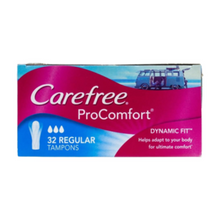 CAREFREE SUPER REGULAR TAMPONS PRO COMFORT DYNAMIC FIT 32PK 1X12