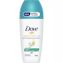 DOVE DEODORANT ROLL ON ADVANCED CARE 48H GO FRESH PEAR AND ALOE VERA SCENT 50ML 1X6