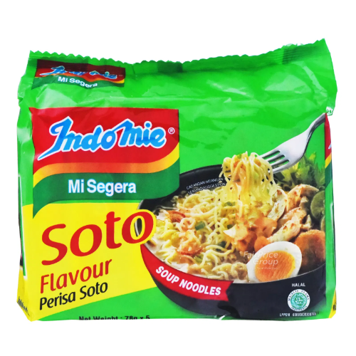 INDOME NOODLES SOTO FLAVOR 78GMS X5PKTS X 8 BAGS (Clearance)