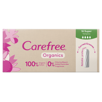 CAREFREE REGULAR TAMPONS ORGANICS SUPER PK16 1X6