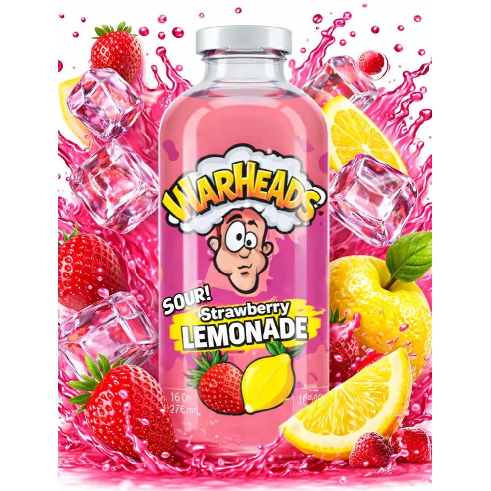 WARHEADS STRAWBERRY LEMONADE 473ML 1X12