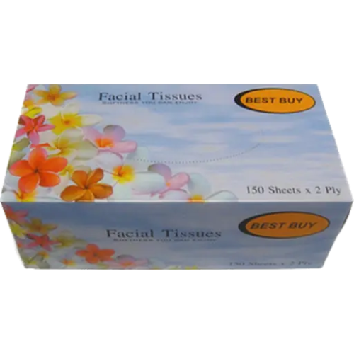 ECO BEST BUY FACIAL TISSUE SAFARI 2PLY 150 SHEETS