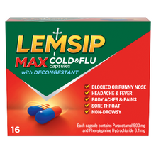LEMSIP MAX COLD & FLU CAPSULES 1X16