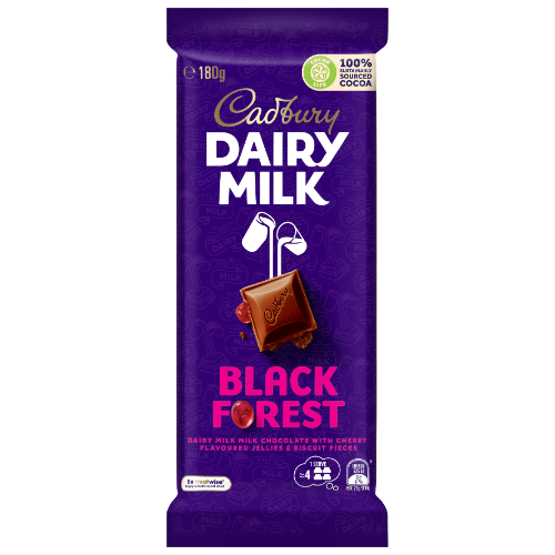 CADBURY BLOCK BLACK FOREST 180G 1X15
