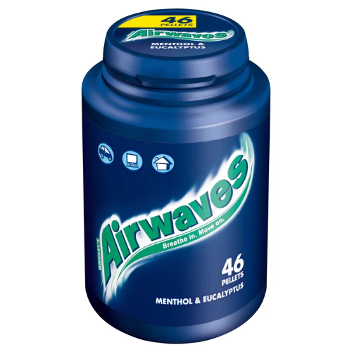 WRIGLEY'S AIRWAVES MENTHOL AND EUCALYPTUS BOTTLE 64G 1X6
