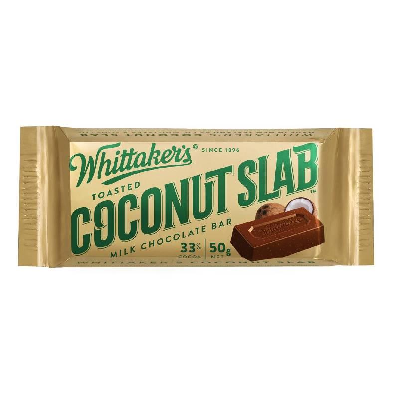 WHITTAKER'S SINGLE SLAB COCONUT 50G 1X50