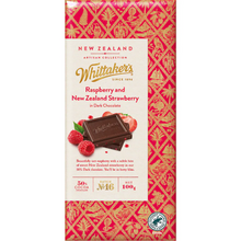 WHITTAKER'S ARTISAN BLOCK RASPBERRY & NEW ZEALAND STRAWBERRY 100GX20