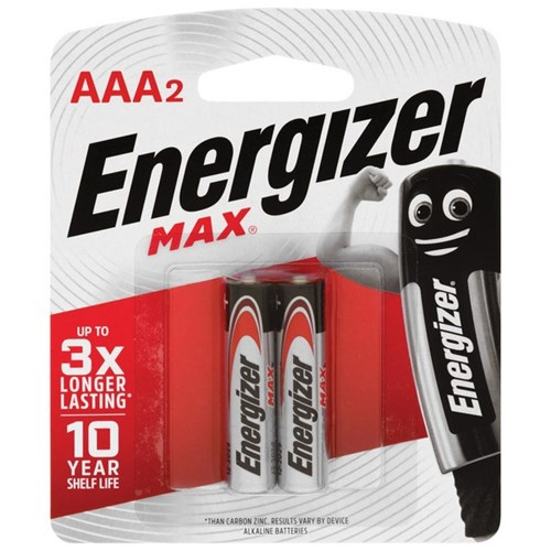 ENERGIZER BATTERIES MAX AAA 2 PACK 1X20