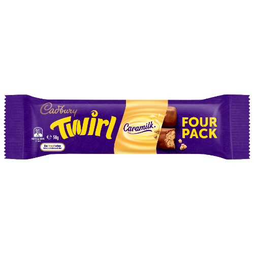 CAD TWIRL CARAMILK 58G 1X42