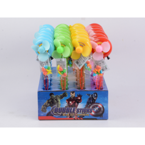 CANDY TOY FAN BUBBLE STICK 1X24 TM38389