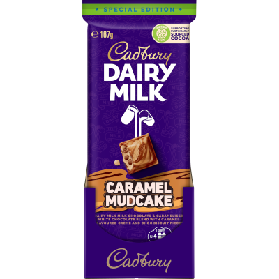 CADBURY BLOCK CARAMEL MUDCAKE 167G 1X16