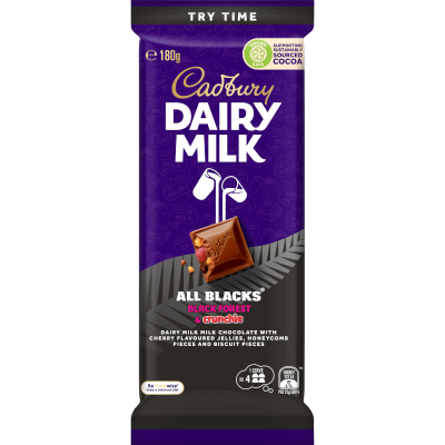 CADBURY BLOCK BLACK FOREST CRUNCHIE 180G 1X15