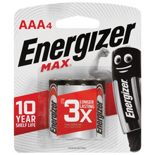 ENERGIZER BATTERIES MAX AAA 4 PACK 1X12