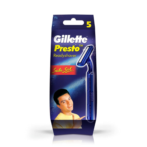 GILLETTE PRESTO DISPOSABLE RAZORS 5 PK 1X5