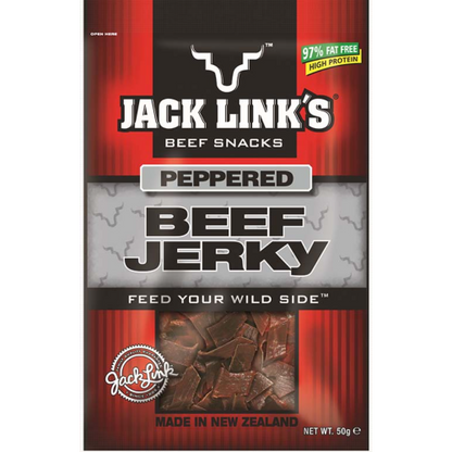 50G JACK'S JERKY PEPPERED 1X10