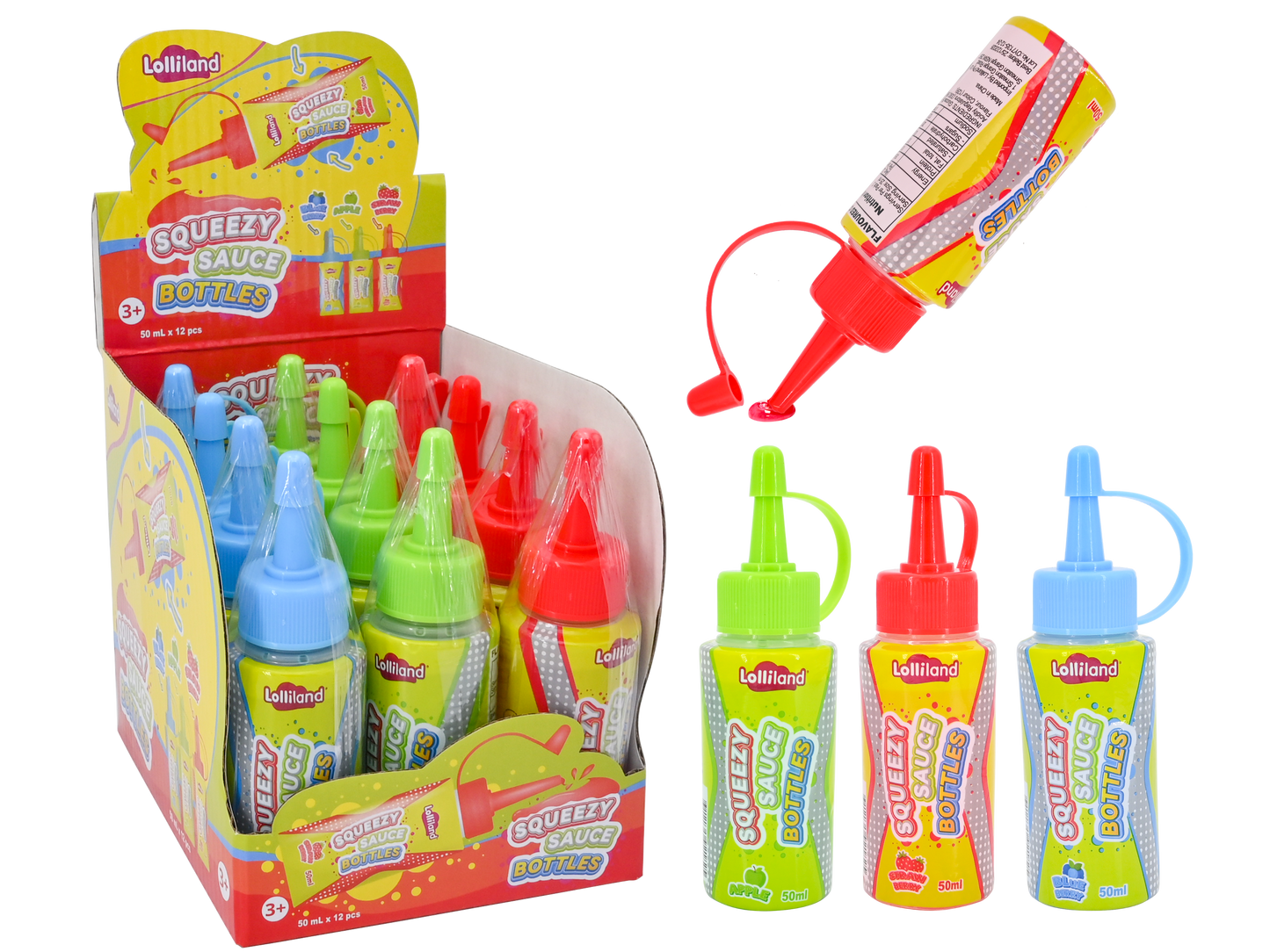 LOLI - SQUEEZY SAUCE BOTTLES 50ML 1X12