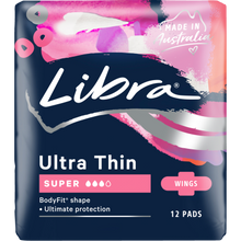 LIBRA ULTRATHIN PADS SUPER WINGS 1X12PK