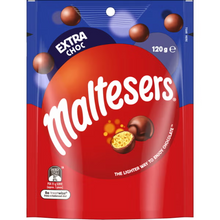 MARS M&M LARGE BAG MALTESERS EXTRA CHOCOLATE 120G