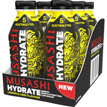 MUSASHI 32947 HYDRATE LEMON LIME 600ML 1X6