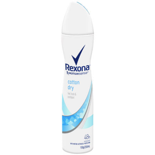 REXONA SPRAY WOMEN COTTON DRY 250ML