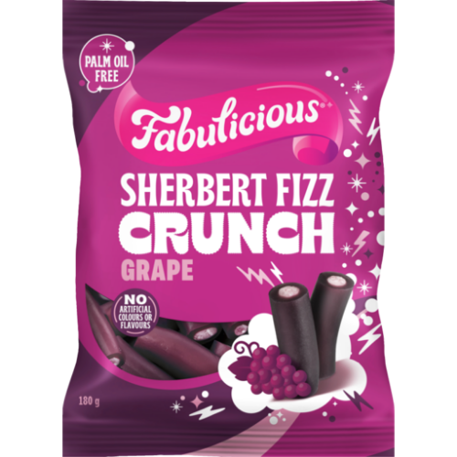 RJ'S FAB CRUNCH GRAPE 180G 1X12