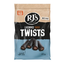 RJ'S BAG LICORICE CHOC TWISTS 280G