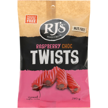 RJ'S BAG RASPBERRY CHOC TWISTS 280G
