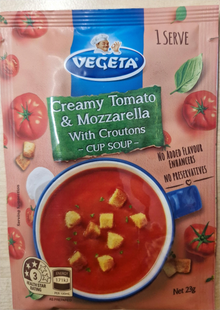 VEGETA INSTANT SOUPS TOMATO WITH MOZZARELLA SOUPS 23G 1X18 -130304