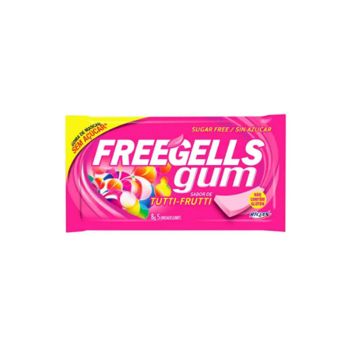 SUGAR FREE CHEWING GUM FREEGELLS GUM TUTTI-FRUTTI 1X15