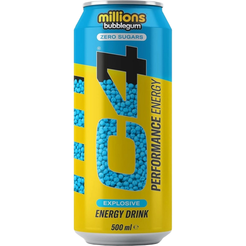 C4 ENERGY MILLIONS BUBBLEGUMS CAN 500ML 1X12 (Clearance)