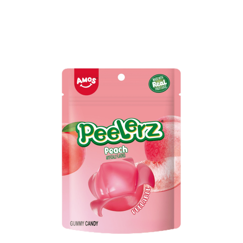 AMOS GUMMY PEELERZ PEACH 85GM 1X24